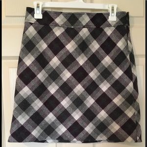 Ann Taylor Loft Plaid Wool Skirt